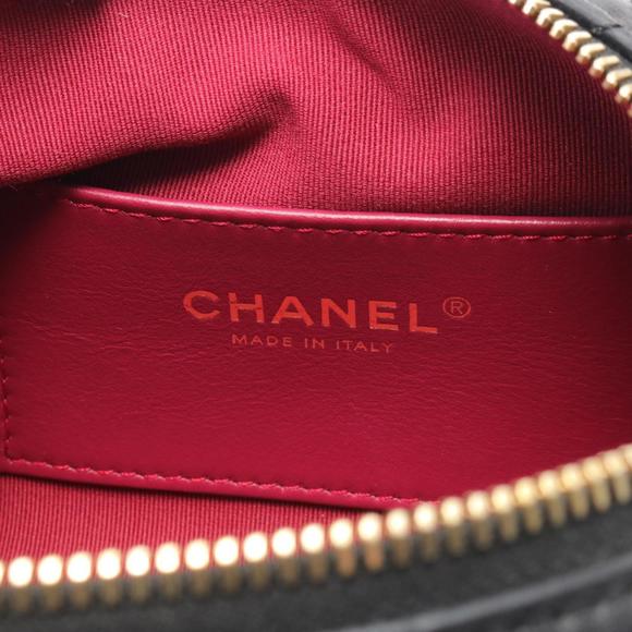 CHANEL Bowling Bag Matelasse Shoulder Leather Women's Black AS3384 - Picture 5 of 8